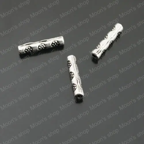 

Wholesale 14*3mm Antique Silver color cylindrical Alloy Long Tube Beads Diy Bracelets Findings 100 pcs(JM3510)