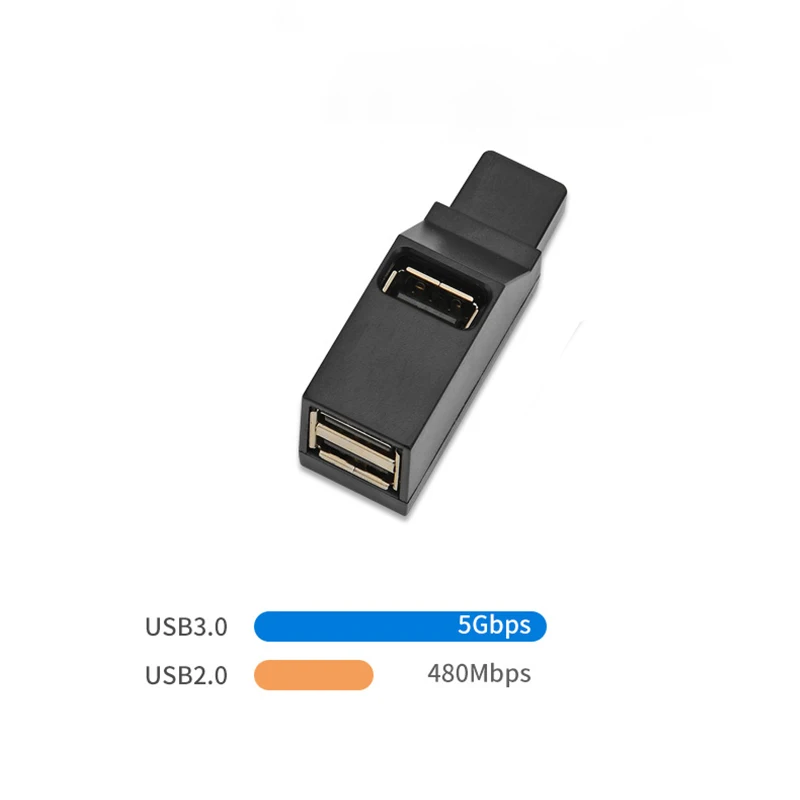 Usb-концентратор 3 USB порта мини USB2.0 высокоскоростной концентратор разделительная коробка для портативных ПК U дисковая карта ридер для мобильного телефона концентратор IPhone 7 8 X