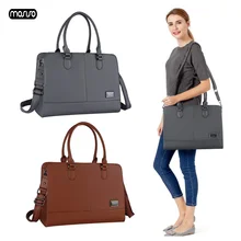 MOSISO сумка для ноутбука из искусственной кожи портфель для женщин 14 15 15,6 дюймов для Macbook hp Dell acer lenovo сумка для ноутбука сумка через плечо