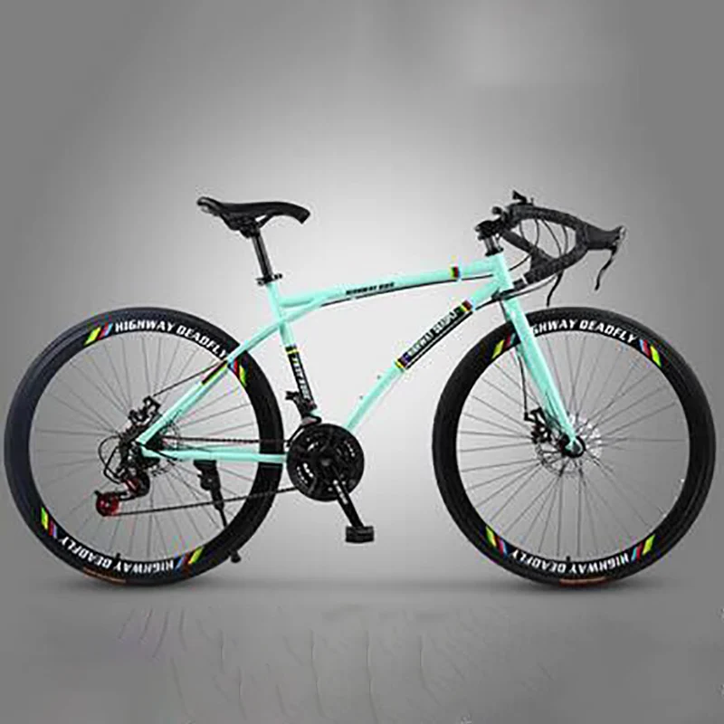 26 Inch Variable Speed Solid Tire Bend Handlebar Road Racing Bike Adult