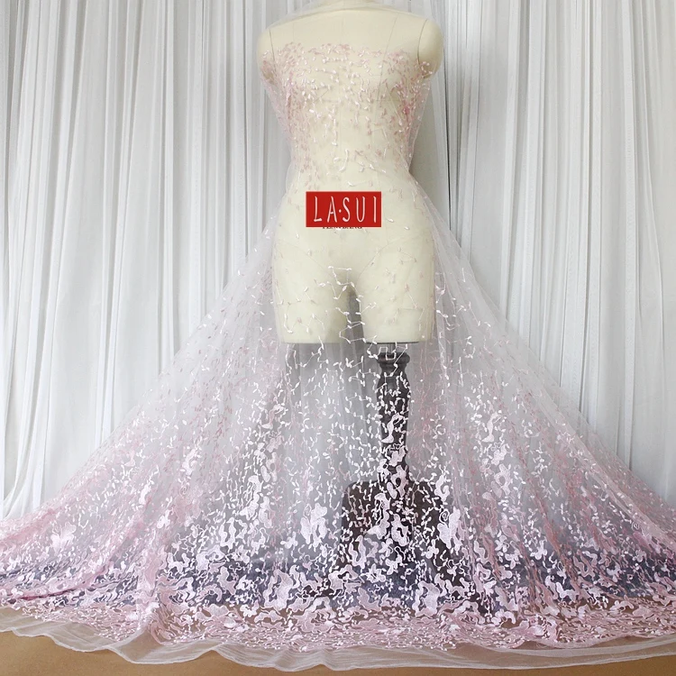 LASUI 8 цветов Классический завод цветы вышивка кружевной ткани ручной работы diy выпускные платья, vestido de festa X0197