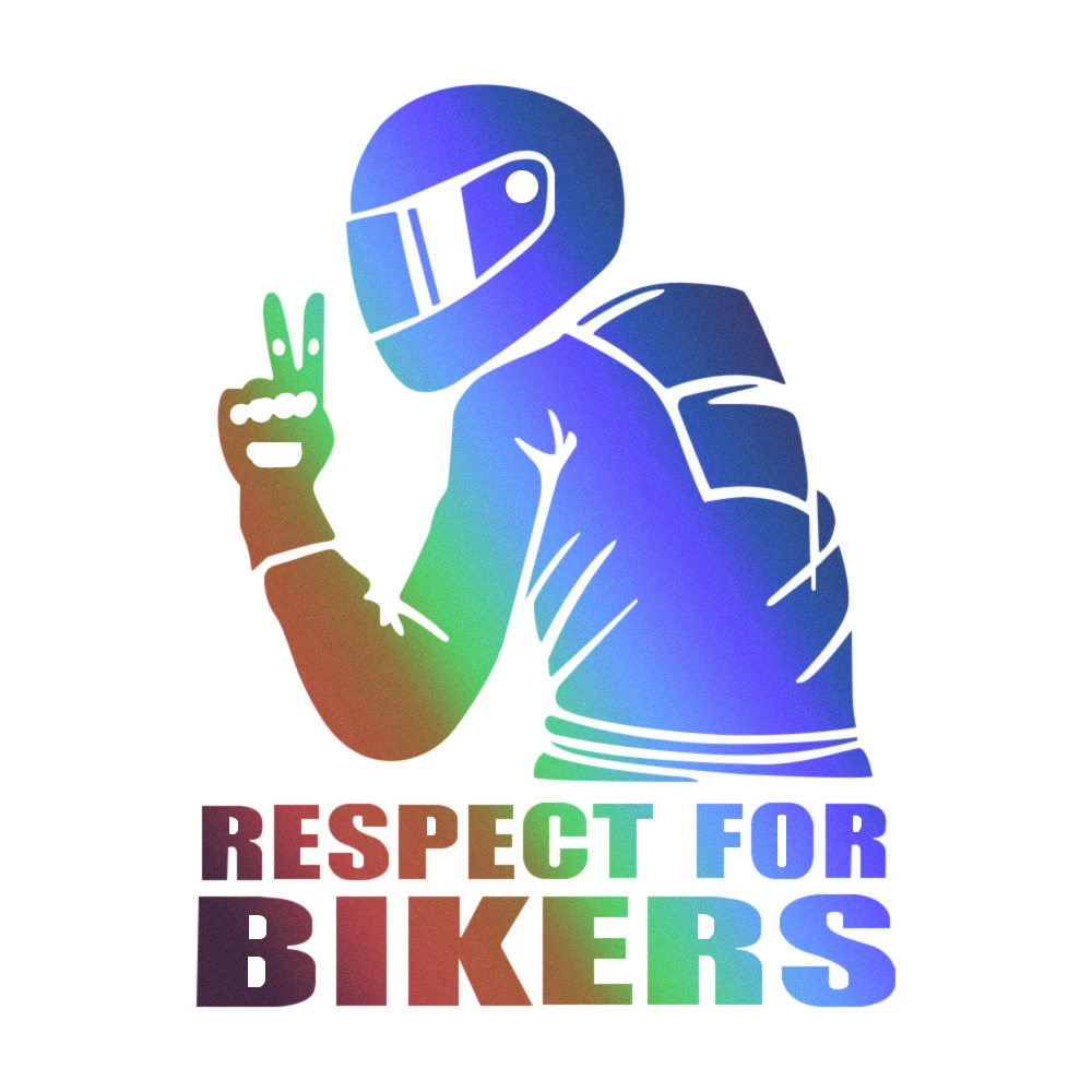 

3D Respect For Cyclists Waterproof Reflective Biker Motorcycle Car Auto Accessoires Sticker Decal Funny JDM Vinyl On Car Styling