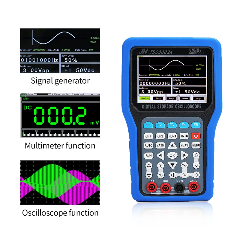 Портативный цифровой осциллограф портативный осциллограф инструмент горячая Распродажа Jinhan JDS3051A JDS3072E JDS3082A 50 м 70 м 80 МГц