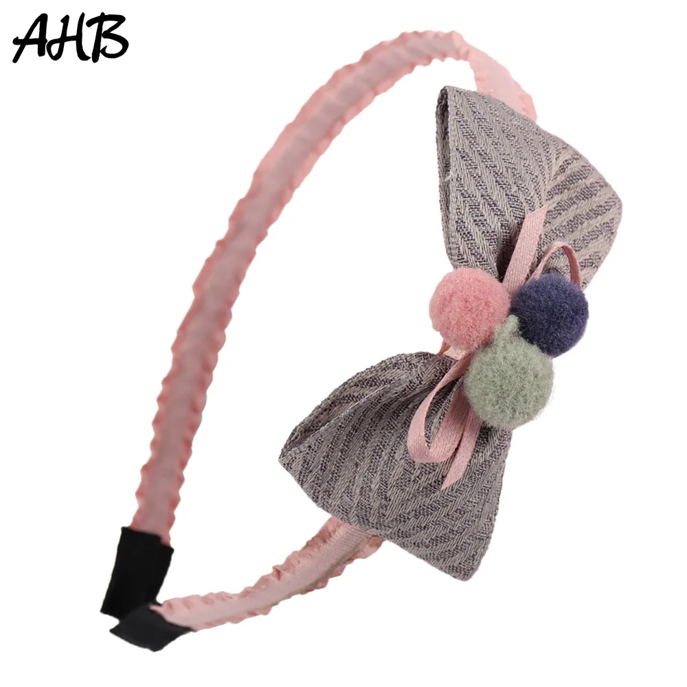 

AHB Princess Hairband for Girls Cute Pompom Bowknot Headbands Fashion Party Girls Hair Band Hoop Summer Children's Headwear
