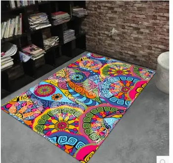 

Vintage Retro style flannel carpet doormat anti slip absorbent rugs bedside floor mat indoor