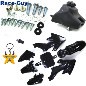 

Black Plastic Fairing Fender Body Kits + Mounting Screws + Fuel Tank + Vent Valve For XR50 CRF50 Chinese 50cc 70cc 90cc 110cc 12