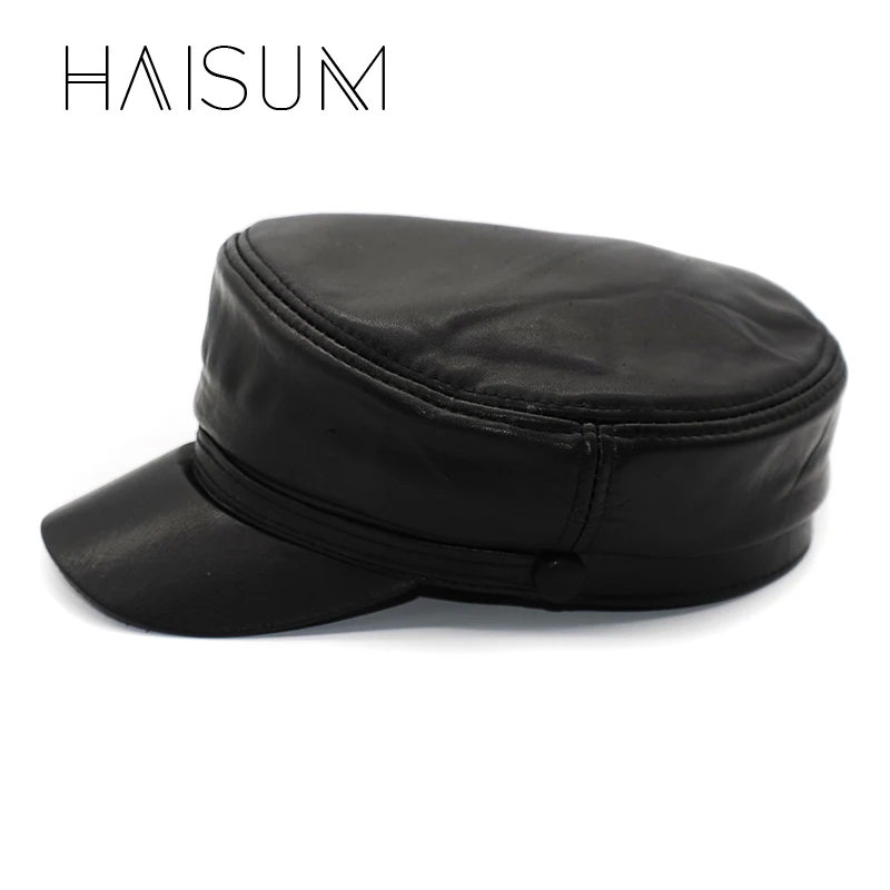 Кепка унисекс из натуральной кожи ягненка модель Cs43 2018 года|military hat|military hats capswomens