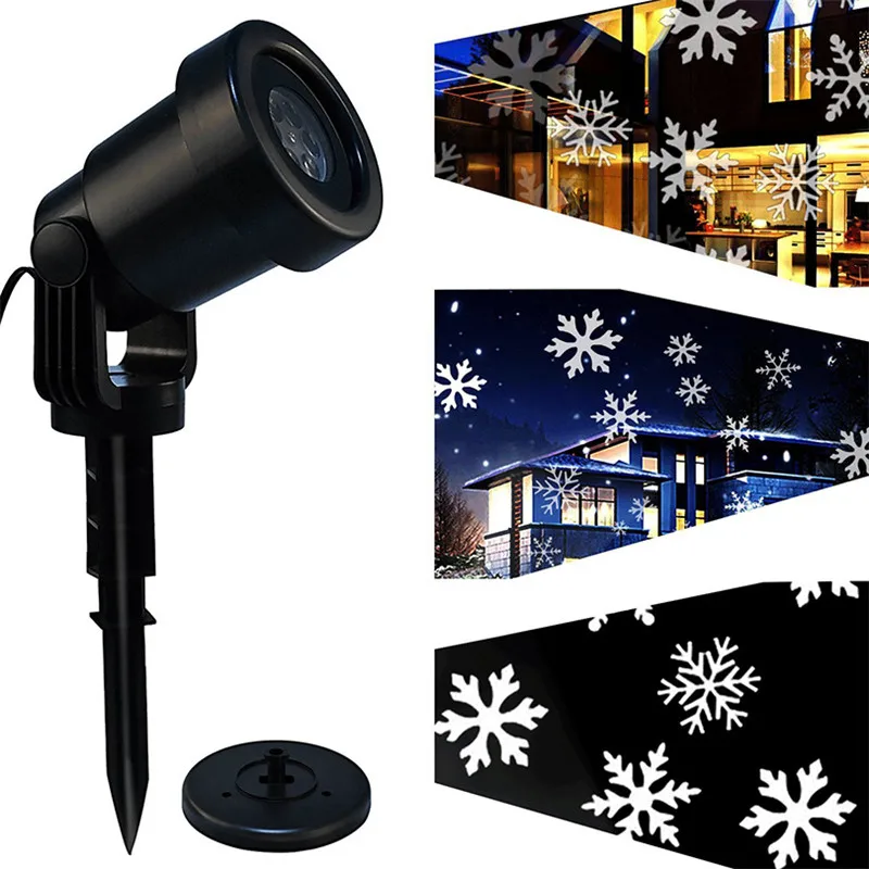 

ZjRight Mery Christmas Lights Outdoor LED Snowflake Projector Light Star Lawn Lamps Light Waterproof Snow Lasers Christmas Light