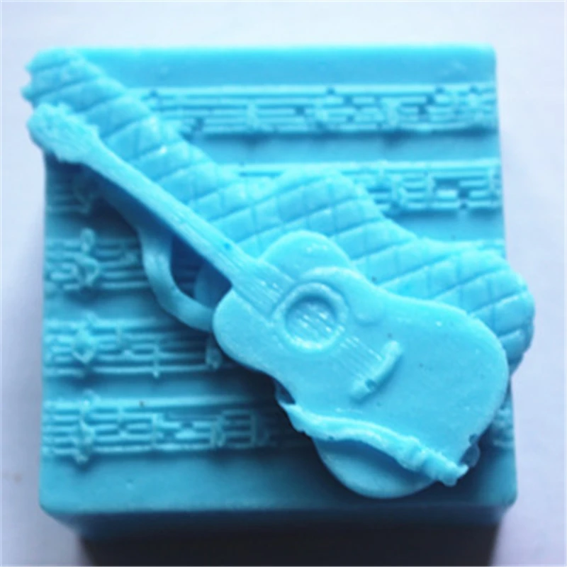 Music Guitar Silicone Cake Mould Fondant Sugar Soap Chocolate Decorate Tool | Дом и сад