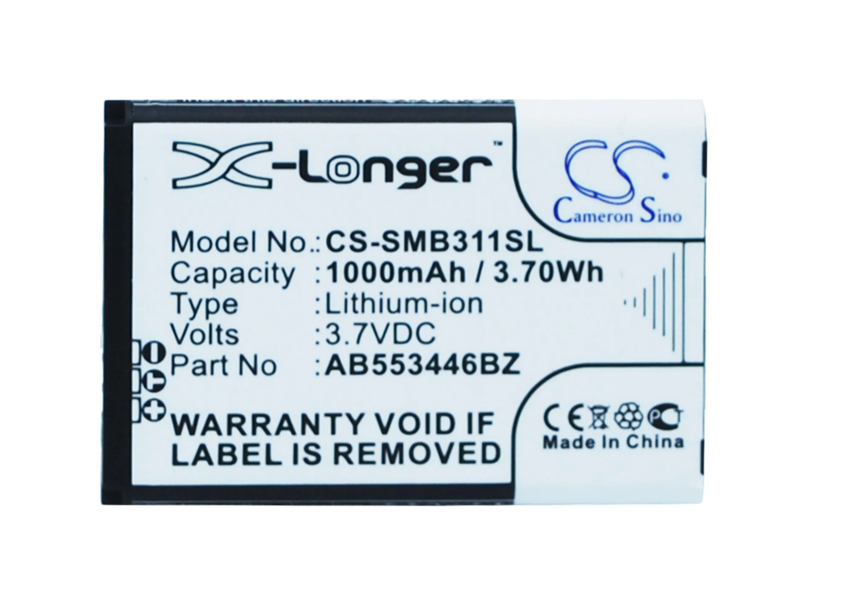 

Cameron Sino 1000mAh Battery AB553446BZ for Samsung Gusto 3, SM-B311, SM-B311B, SM-B311V, SMB311VZPP