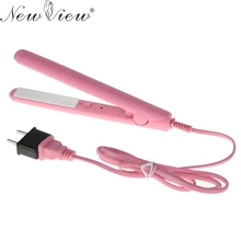 NewView Mini hair straightener Iron Pink Ceramic Electronic chapinha nano titanium Straightening corrugated Iron styling tools