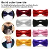 Get This Gentleman Men Classic Satin Bowtie Necktie Pure Pocket Square For Wedding Party Easy Style Black Red Pink 4000114987397