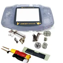 Ясно Цвет w/милый Каттон объектив Пластик Ремонт Часть Корпус В виде ракушки Fit fornitendogbagameboyadvancerubber колодки x/y Отвёртки