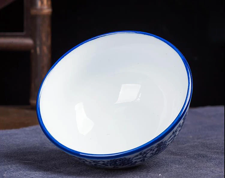 4,5 дюймов рамен чаша керамическая синяя и белая фарфоровая чашка для риса для дома/кухонные аксессуары контейнер супница столовая посуда