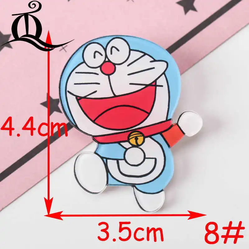 1 шт. микс Doraemon мультфильм один кусок акриловые значки Kawaii значки на рюкзак Значки для одежды Сумочка булавка брошь Z49 - Цвет: No8