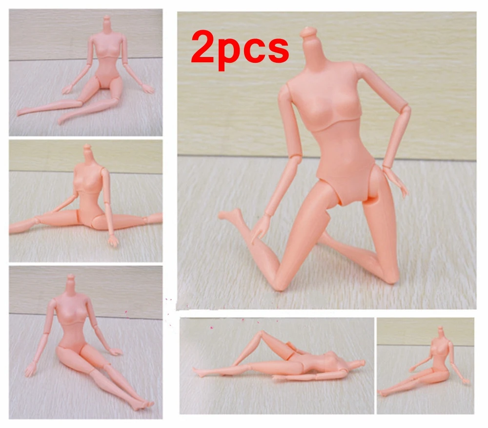 2pcs lot Birthday Gift DIY Kids font b Toy b font 12 Joints Doll Naked Body