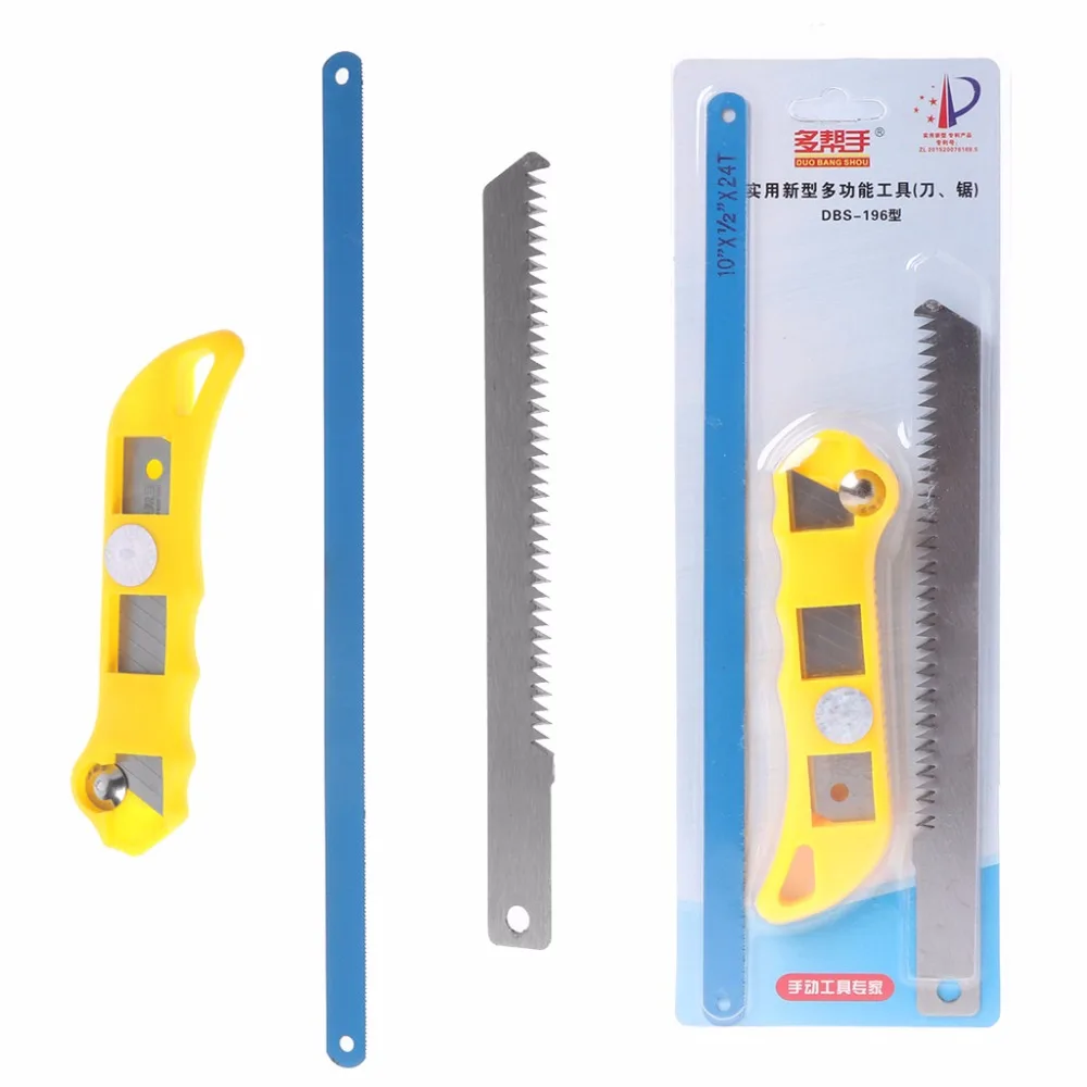 10" 3 In 1 Mini Saw Easy Release Aluminum Saw Hacksaw with Rubber Handle 3