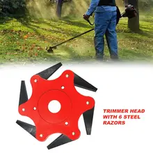 6 Teeth Blade Steel Brush Grass Cutter Razor Mower Grass Trimmer Head Cutter Blade Accessories For Garden Electric Lawn Mower