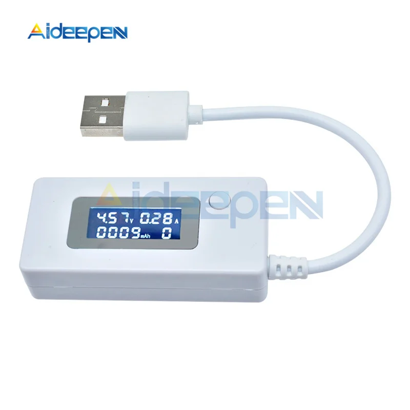 Цифровой мини вольтметр амперметр постоянного тока с ЖК дисплеем USB тестер