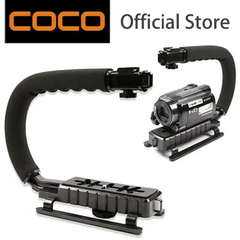 

Shape flash Bracket holder Video Handle Handheld Grip for Canon Nikon DSLR Camera iPhone 7 Gopro Action Camera Mini DV Camcorder