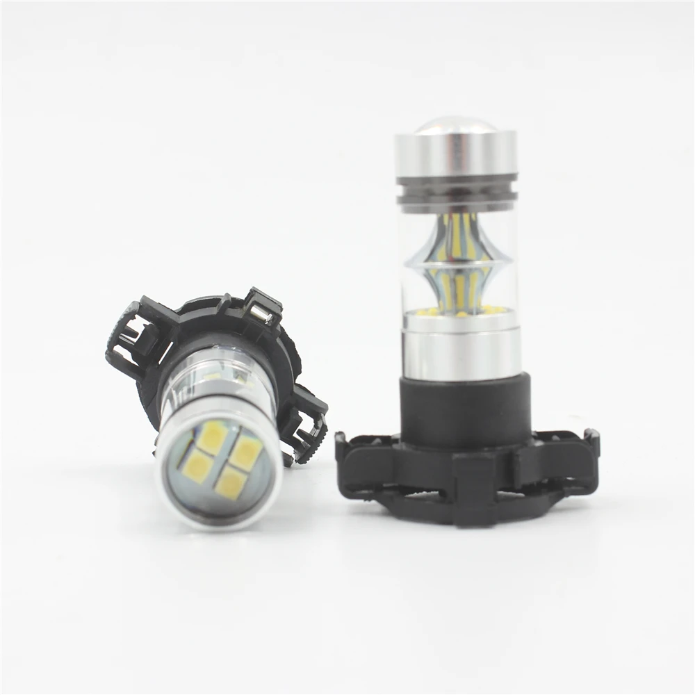 Новинка 2 шт. 100 Вт PY24W 5200 S светодиодные лампы белого цвета 20 SMD острый чип