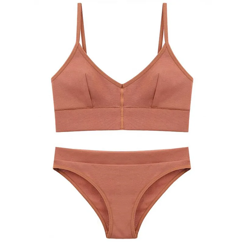 Kopen Termezy 2019 Nieuwe Vrouwen Mode Katoen Lingerie Draadloze Bras Voor Vrouwen Push Up Bh Set Comfortabele Sexy Ondergoed Gratis Verzending