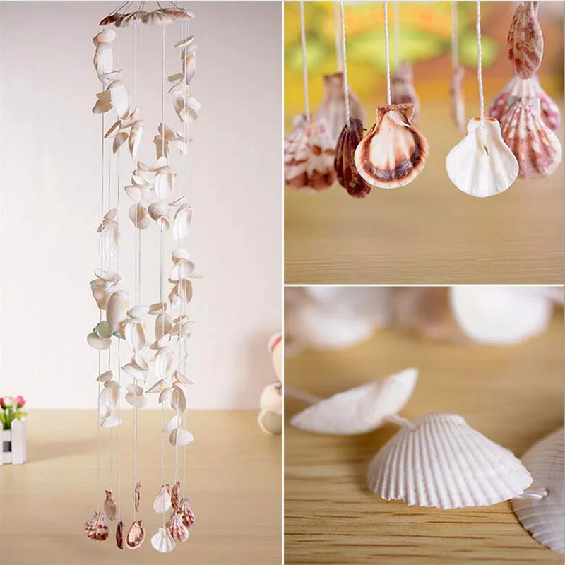 

Natural Shells Wind Chime Hanging Decoration Exquisite Seashell Windbell Aeolian Bells Crafts Ornaments Wedding Gifts Souvenir