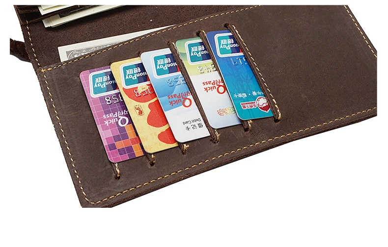 Новинка, модный кошелек Rfid, Ретро стиль, натуральная кожа, настоящая воловья кожа, Crazy Horse, мужские длинные кошельки, кошелек, кредитницы для мужчин