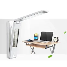 ArtPad Modern Portable Battery Powered Foldable USB Port Rechargeable Mini Desk Lamp With Colck Calendar Display for Emergency