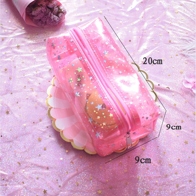 eTya Travel Transparent Cosmetic Bag Women Paillette PVC Small Makeup Bags Wash Pouch Beauty Organizer Storage Case Toiletry Bag