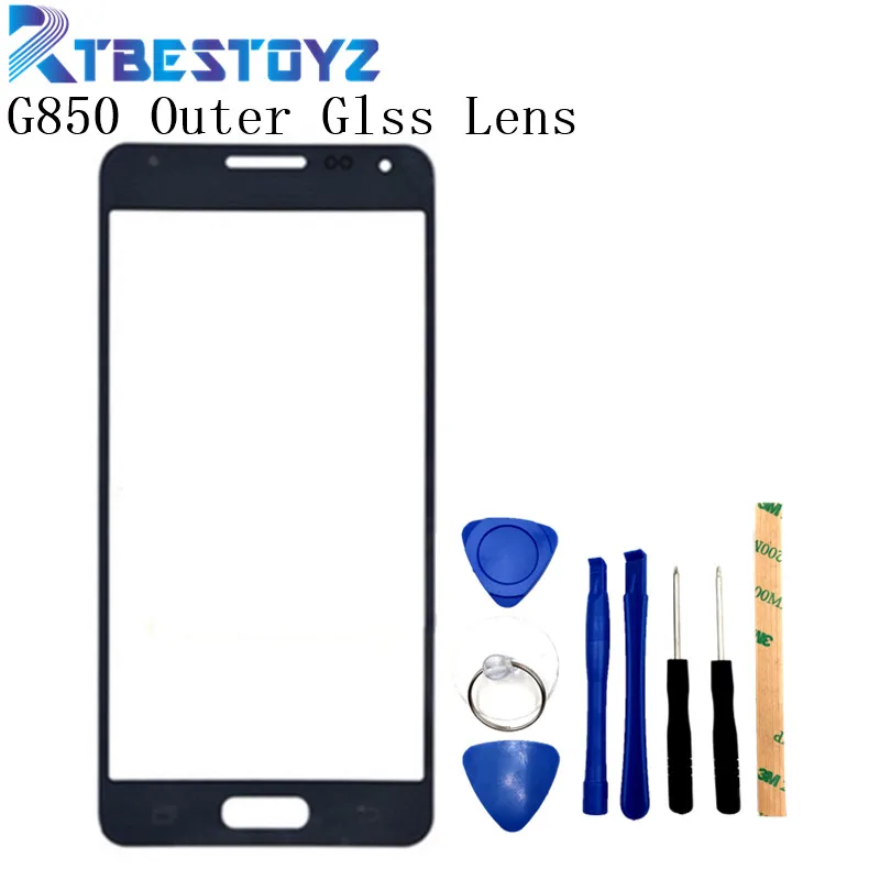 

RTBESTOYZ 4.7'' G850 Touch Screen Panel Replacement For Samsung Galaxy Alpha G850F G8508 Front Outer Glass Cover Lens With Logo