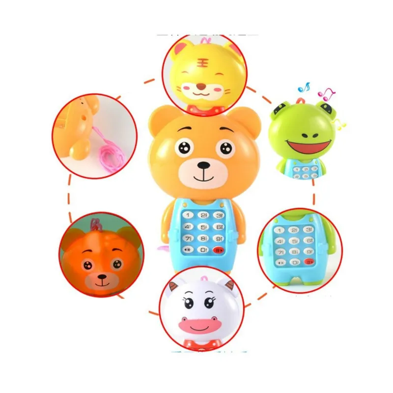 Новинка 1 шт. креативный мультяшный музыкальный мобильный телефон светящийся