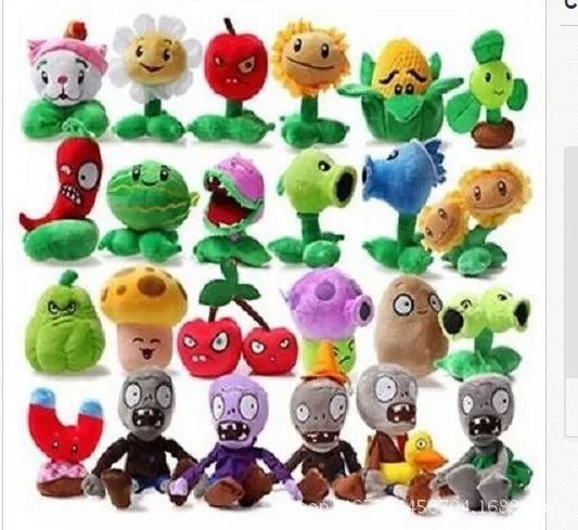 QWOK полный набор Растения против Зомби Плюшевые игрушки подвесной 13-20 см 25 стилей Мягкие плюшевые куклы Подсолнух высокое качество детский подарок