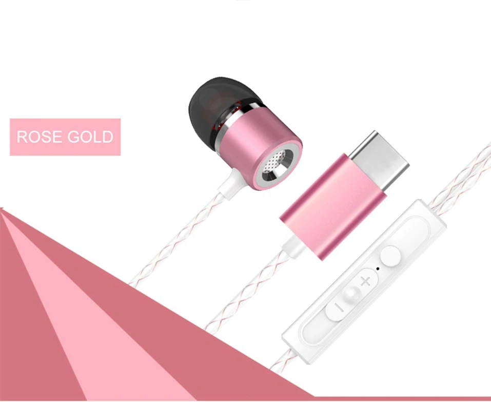Icoque For Leeco Type C Earphone with Mic Stereo Headphones USB Type-c Earphones for Letv LeEco Le 2 Pro Max 2 C Type Earphone   (15)