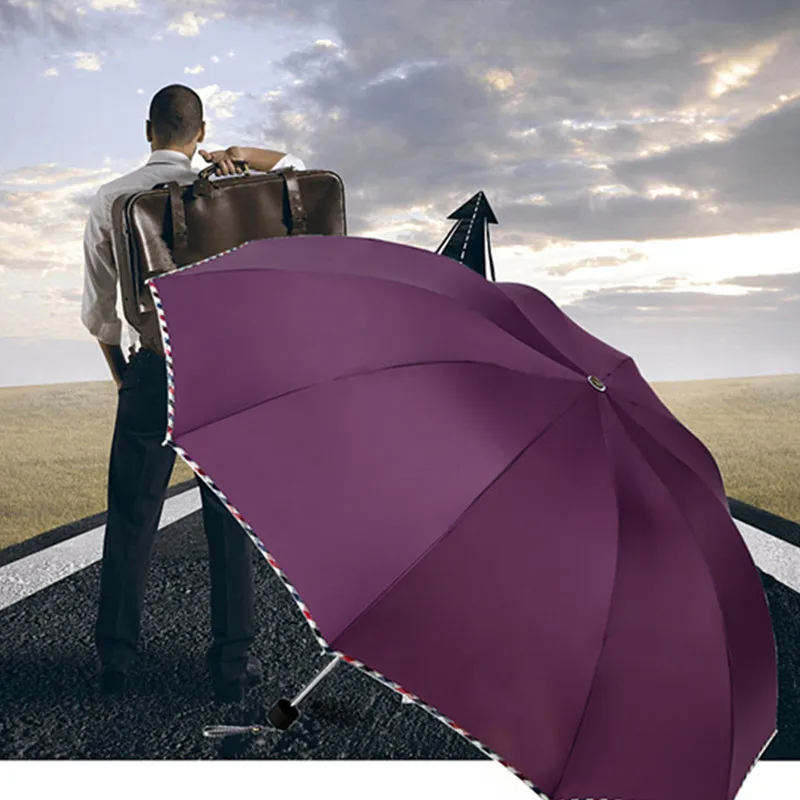 

Adults Semi-automatic Stretch Sunny and Rainy Umbrella Big Windproof Umbrellas Rain For Men Black Coating 10K Parasol