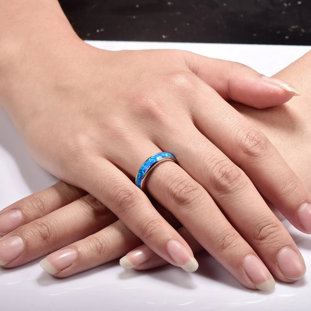 Женское кольцо из серебра с голубым огненным опалом|ring hair|ring usb flash drivering whistle |