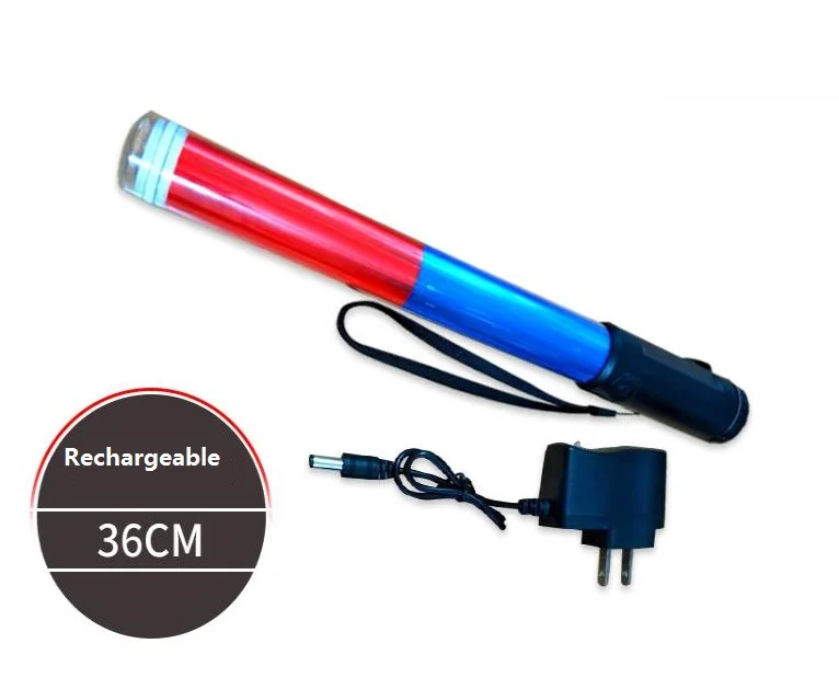 

36CM Rechargeable LED Flashing Warning Road Traffic Baton