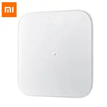 Xiaomi цифровые весы 2 умный дом Bluetooth 5,0 весы Взвешивание MiFit приложение контроль точность здоровья Вес весы светодиодный дисплей