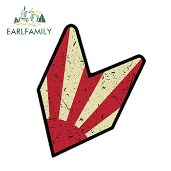 

EARLFAMILY 13cm x 9.3cm Car Styling WAKABA JDM LEAF Car Sticker Vinyl Funny Decal Waterproof Bumper Doors Windows Accessories