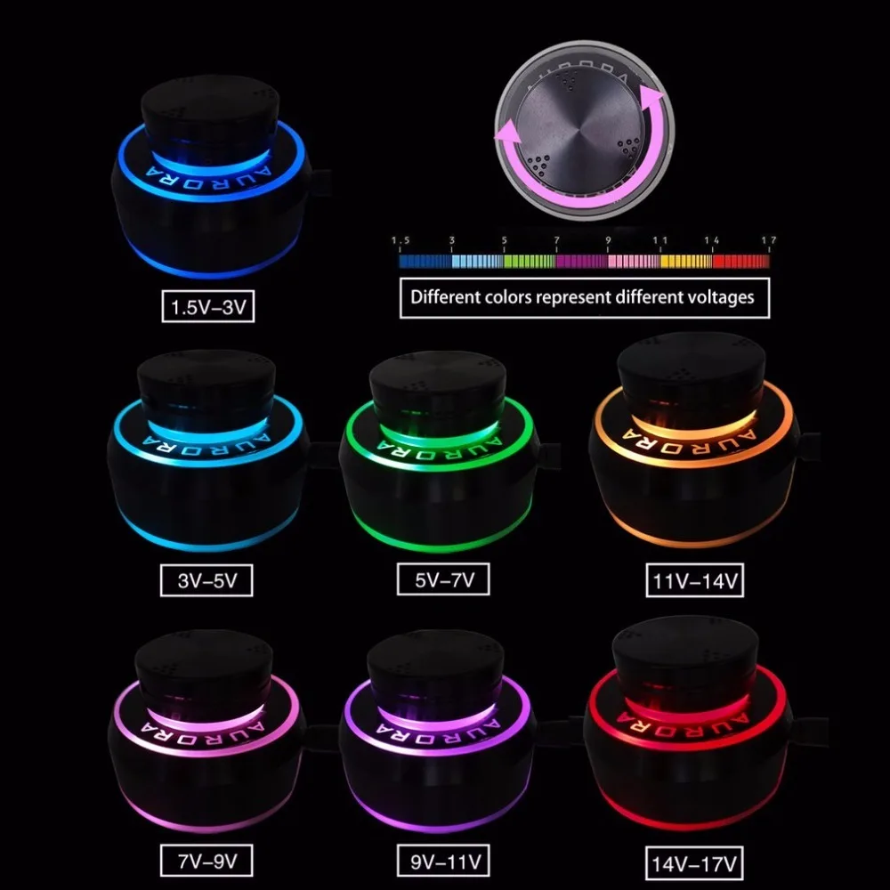 

Colorful Rainbow Change Color Voltage Tattoo Power Supply Aluminum Alloy Rotary Switch Professional Tattoo Machines Supplies