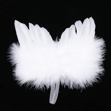 Модные Белые Крылья Ангела из перьев для новорожденных, вечеринки для косплея, реквизит для фотосъемки новорожденных