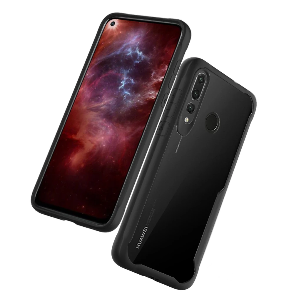

For Huawei Nova 4 Case Nova4 Soft Silicone+Transparent PC Armor Protect Back cover Case for Huawei Nova 4 Cover shell case