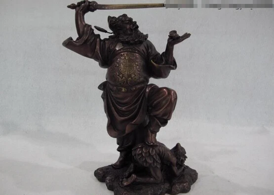 

Collectible bronze lion statue S0285 China Bronze Copper famous Feng Shui Zhong Kui ZhongKui Hold Sword Catch Ghost B0403