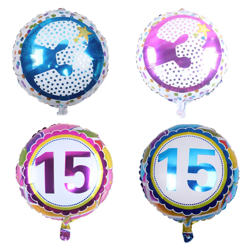 

BINGTIAN Number Foil Balloons Digit Helium Balloon wedding Birthday balloons inflatable toys festa casamento Party Supplies