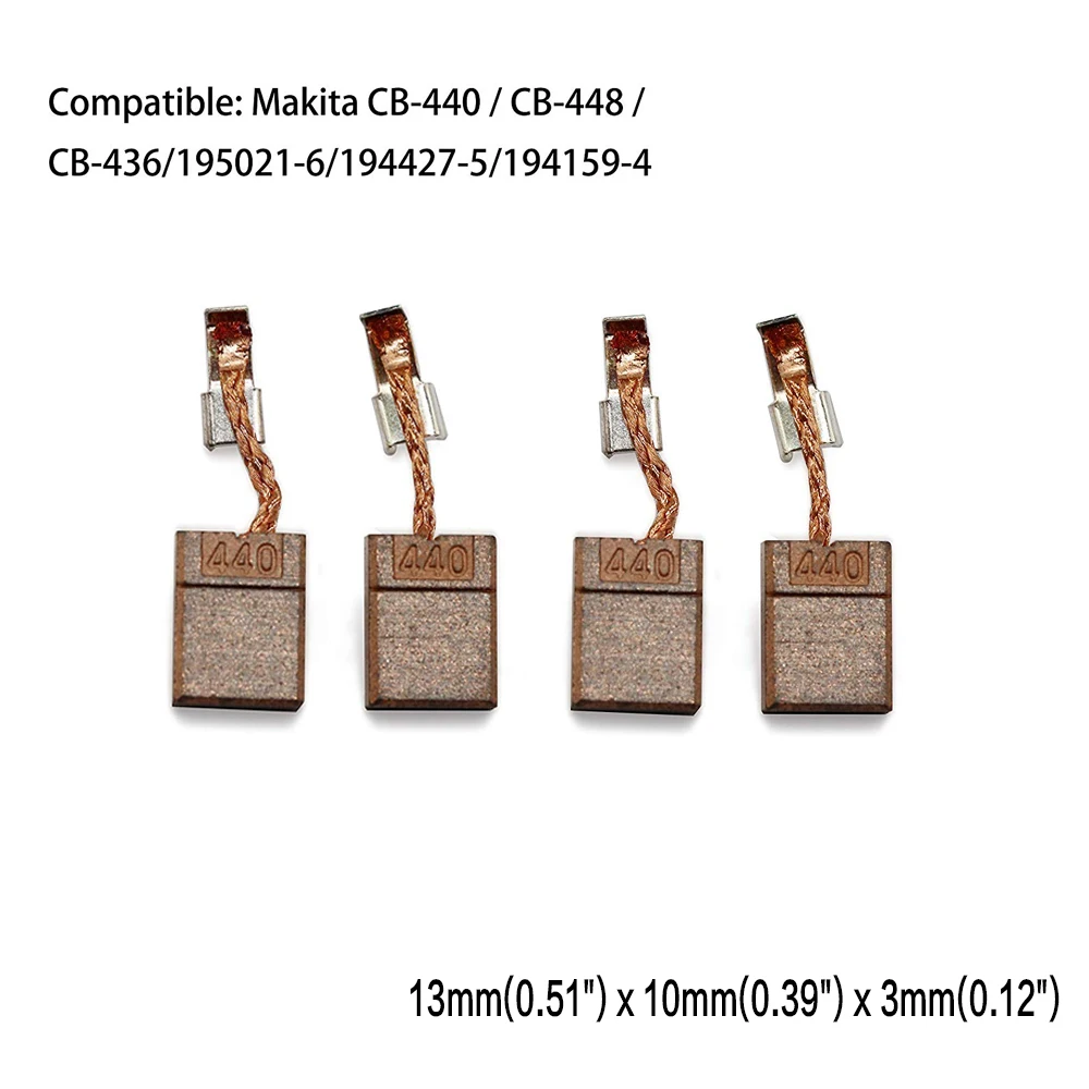 CB-448 Replacement Part for Electric Tools CB-436/195021-6/194427-5/194159-4 4 PCS CB440 Carbon Motor Brushes Compatible CB-440 CB-448 Replacement Part for Electric Tools CB-436/195021-6/194427-5/194159-4 4 PCS CB440 Carbon Motor Brushes Compatible CB-440