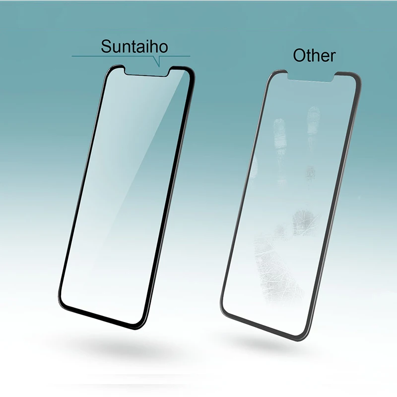 Закаленное стекло Suntaiho 5D с холодной резьбой и закругленными краями 9H для iphone XS MAX HD Полное покрытие экрана протектор для iphone XS XR X