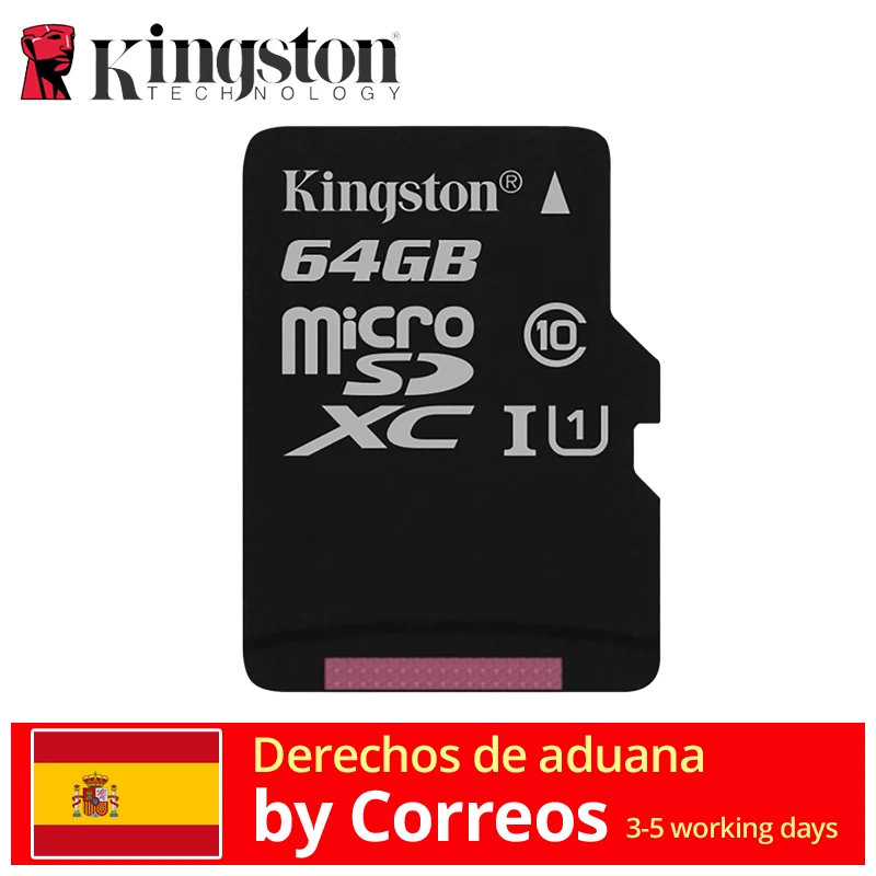 Kingston SDCS/64GBSP - MicroSD Canvas Select 64 GB velocidades de UHS-I Clase 10 hasta 80 MB/s lectura (con adaptador SD) Tar | Компьютеры