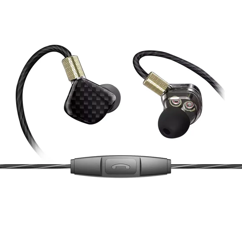 Спортивные наушники In-ear Super Mega Bass с микрофоном 6 шт. сбалансированные Hifi подвесные