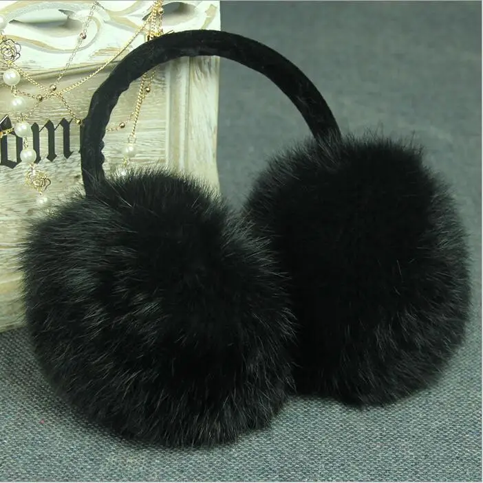 Настоящее с мехом кролика наушники на осень-зиму согреться earflap женщины и мужчины уха муфтой 7 видов цветов
