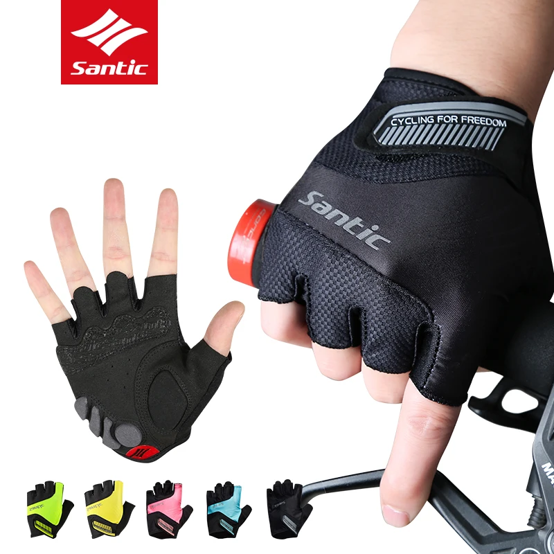 

Santic Cycling Gloves Men Women Half Finger Padded Bicycle Gloves Sport Summer Road Bike Gloves Guantes De Ciclismo 6 Colors